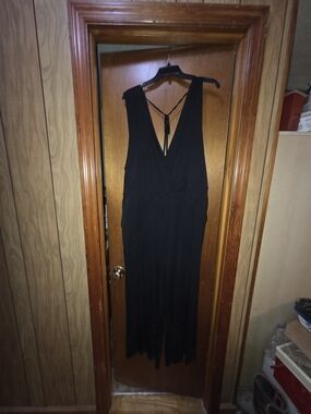 Torrid Black Sleeveless V-Neck Jumpsuit